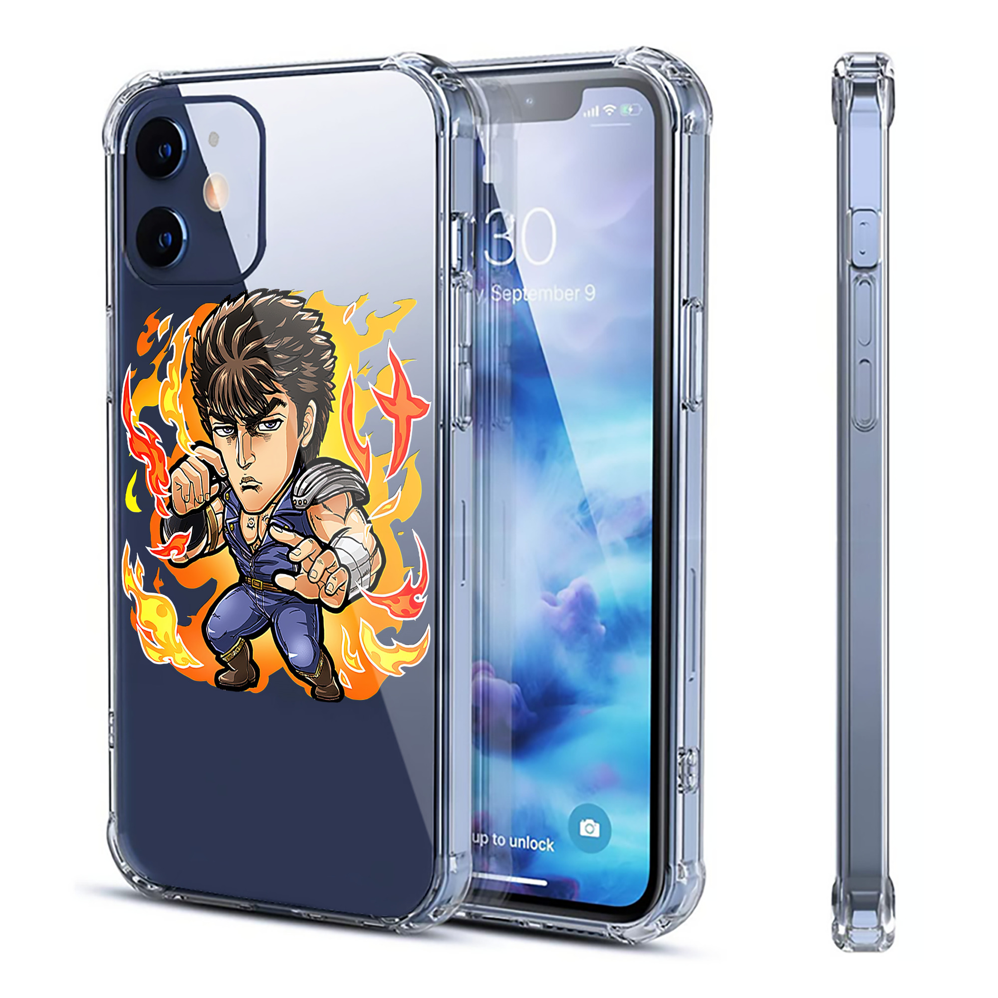 （画像用） 北斗の拳 Fist of the North Star 【iPhone 12シリーズ対応】透明スマホケース（クリアソフトケース）